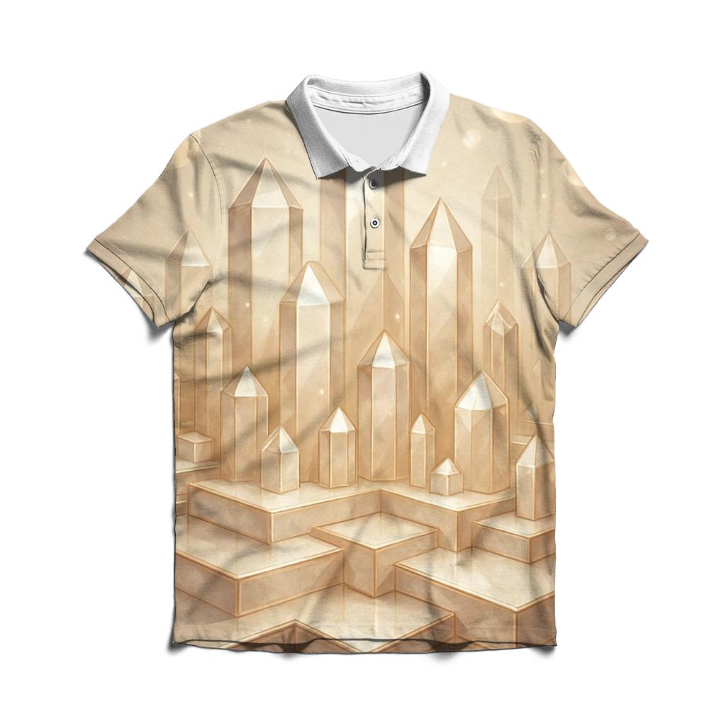 Champagne Crystal Terrace premium cotton polo shirts