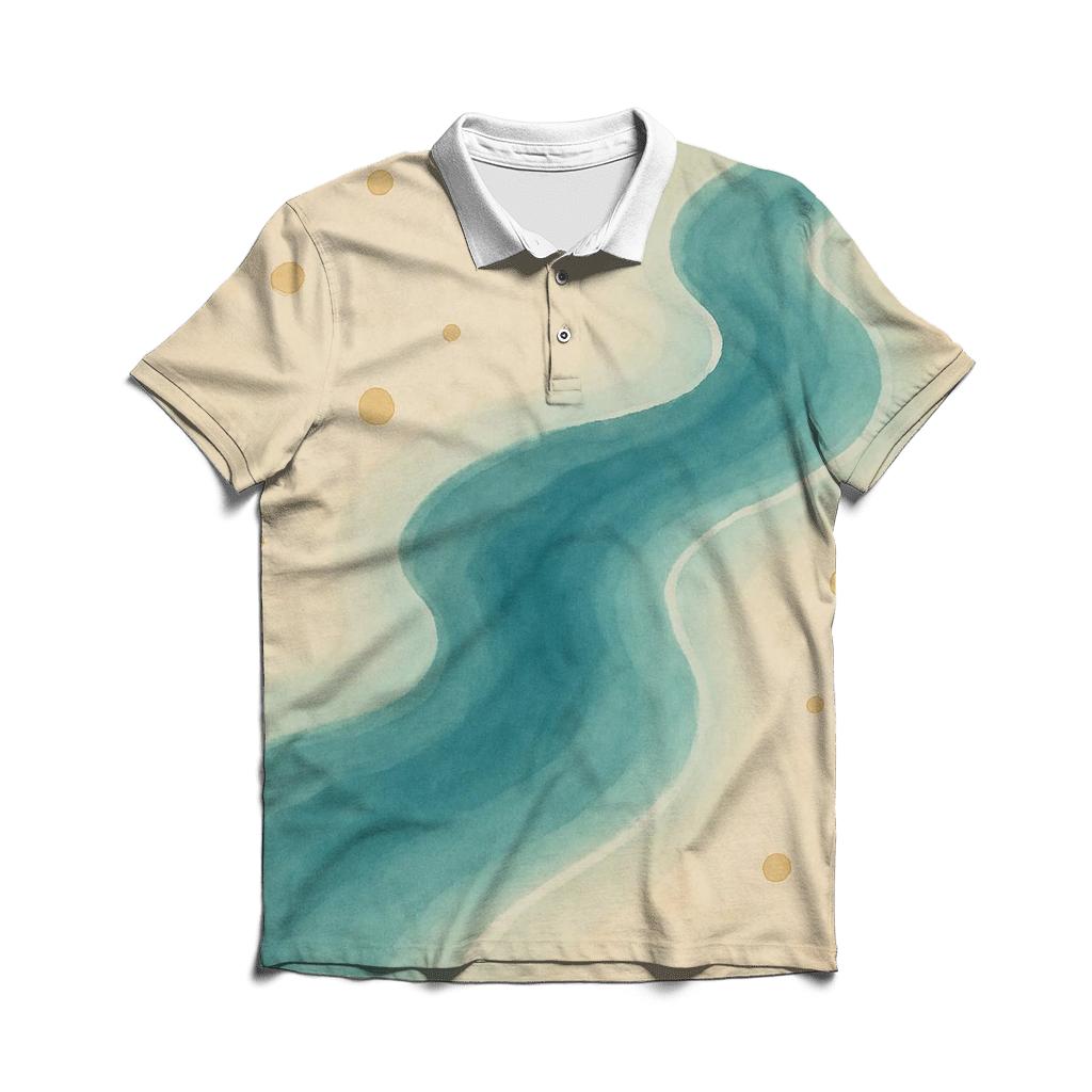 River Of Stillness branded logo polo shirts