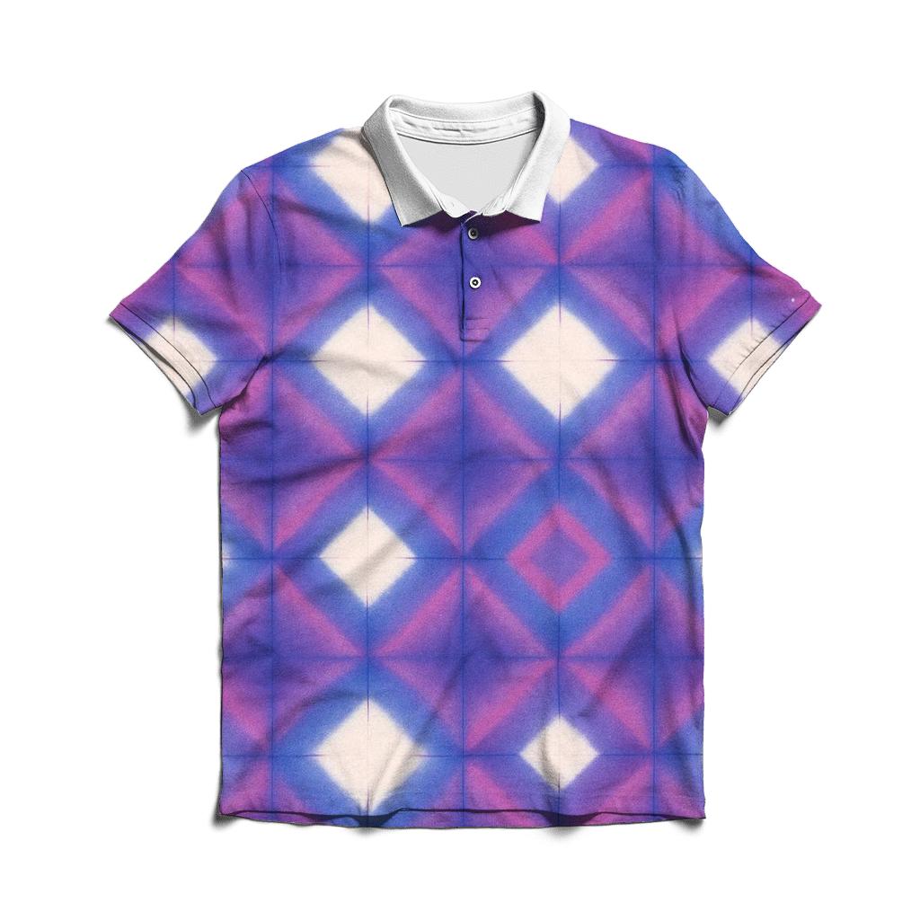 Itajime Nebula Clamp Grid personalized polo shirts