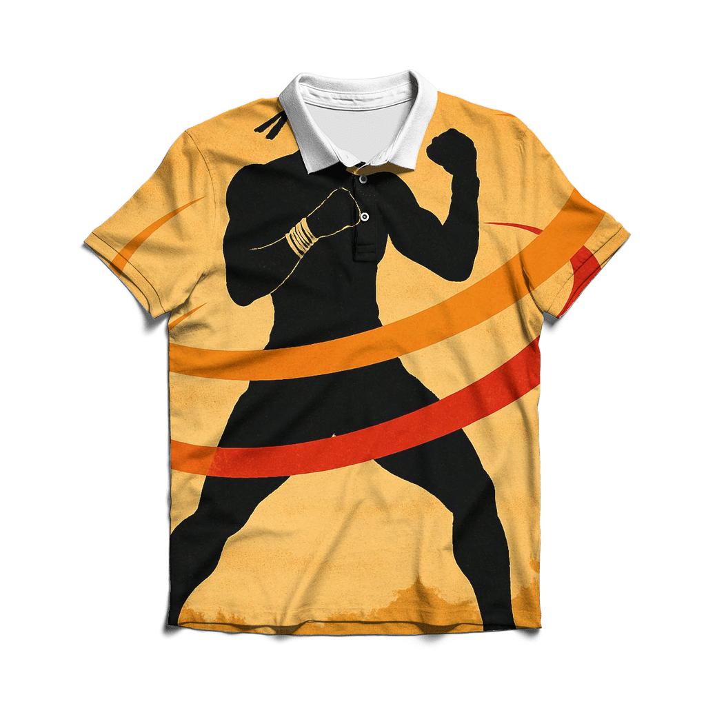 Desert Muay Thai Orbit embroidered polo tops