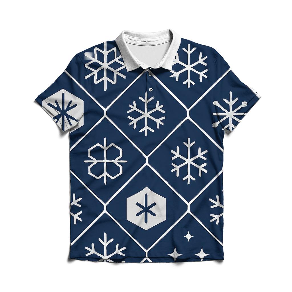 Snowflake Constellation Quilt premium cotton polo shirts