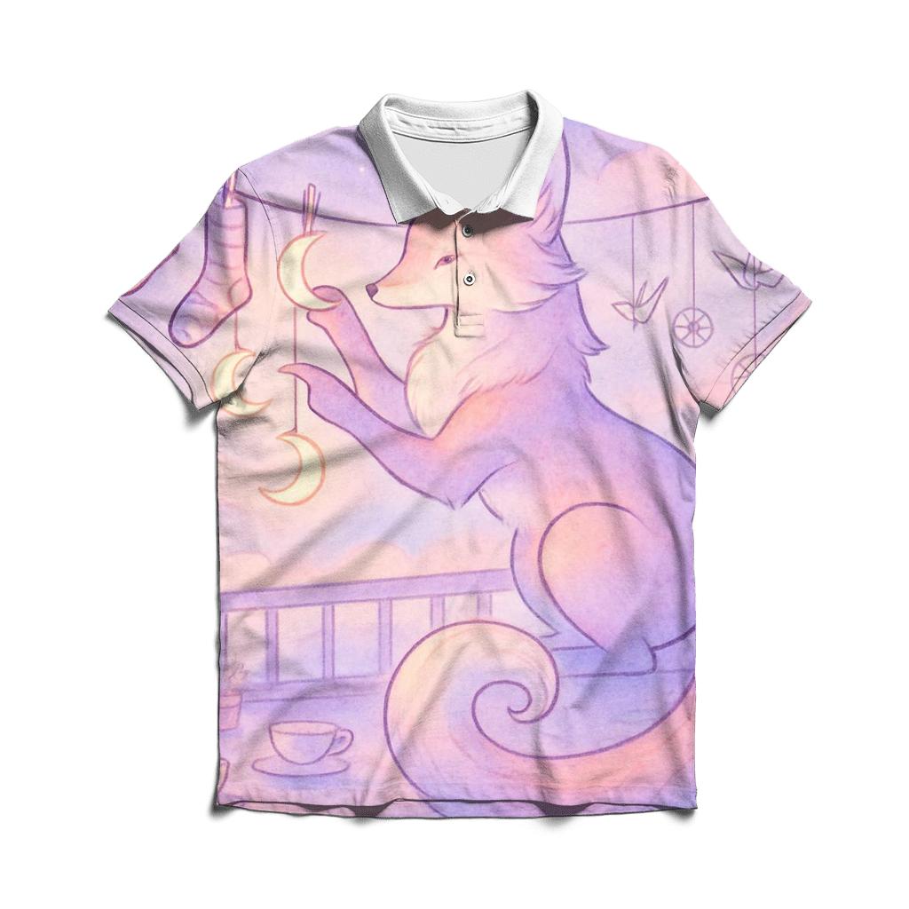 Moonlit Laundry Of Dreams stylish collar polo tees