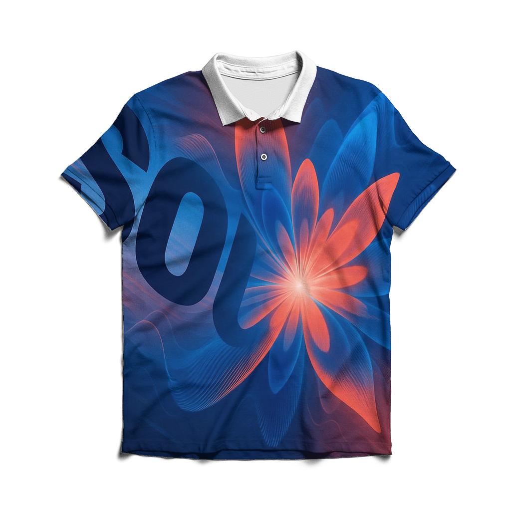 Kinetic Typography Soundwave Bloom designer slim fit polos