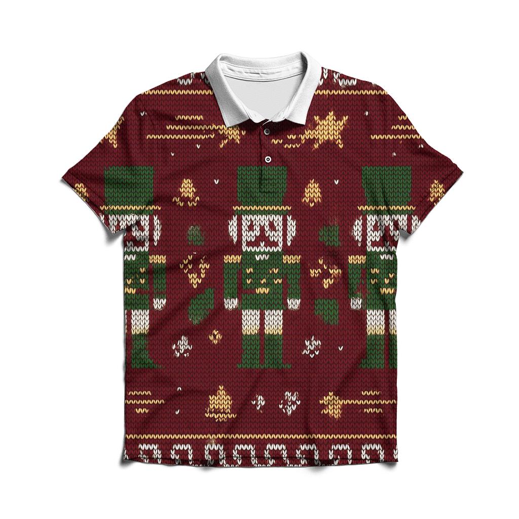 Comet Tail Nutcracker March Pattern premium cotton polo shirts