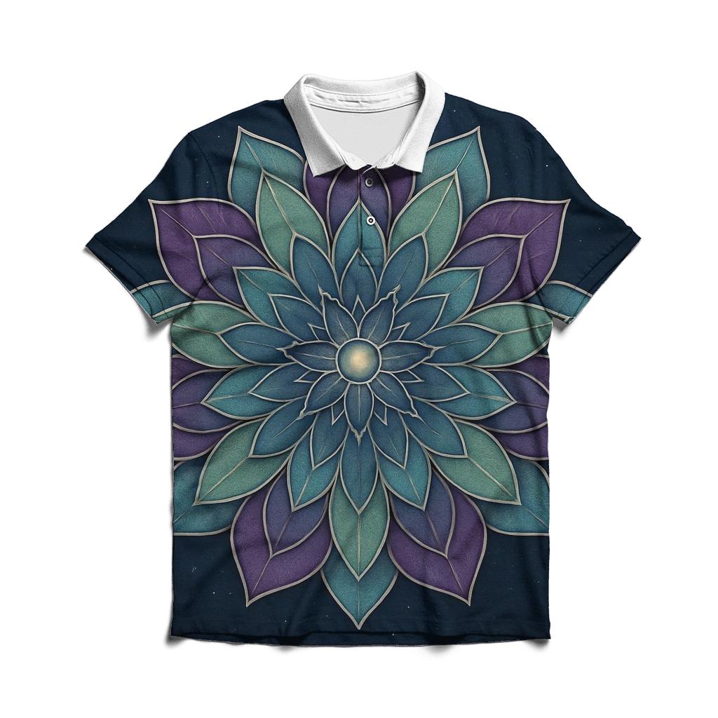 Night Garden Mandala Bloom personalized polo shirts