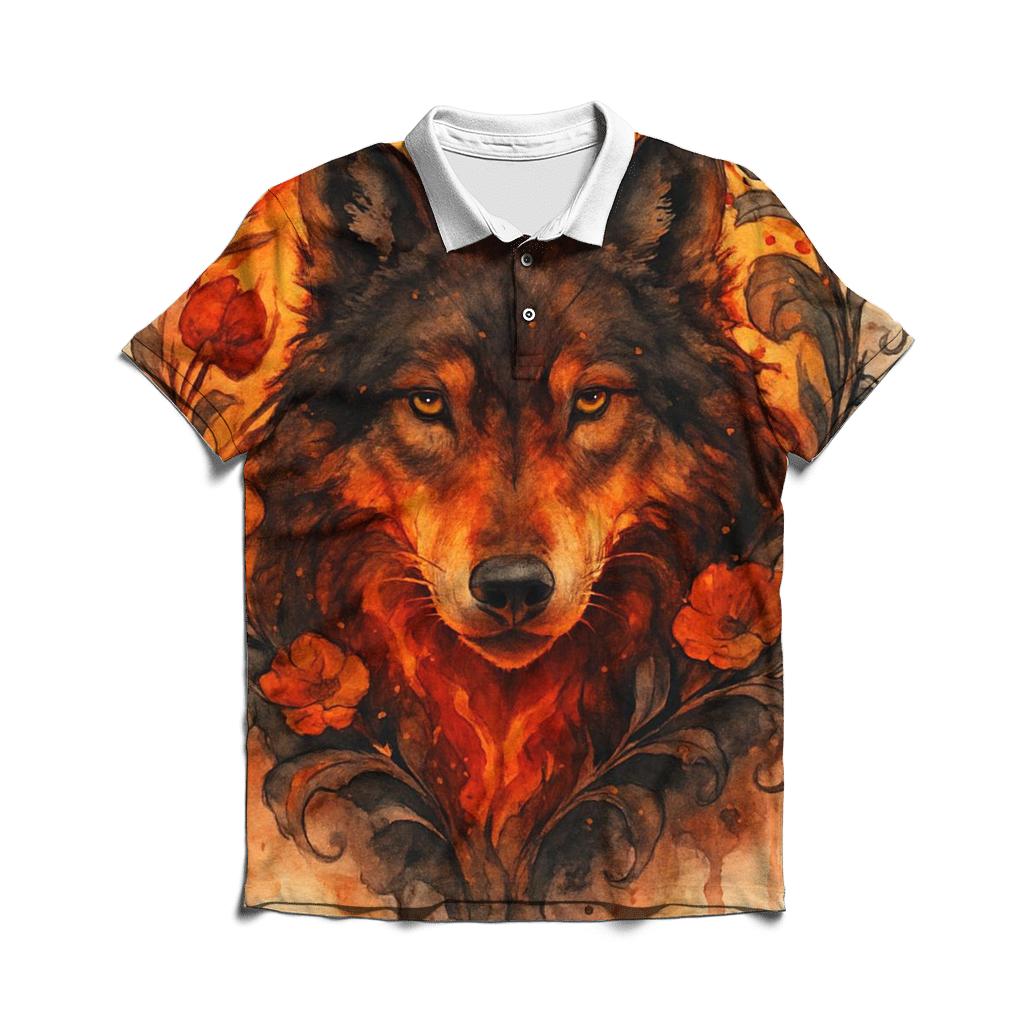 Ember Bloom Alpha Wolf personalized polo shirts