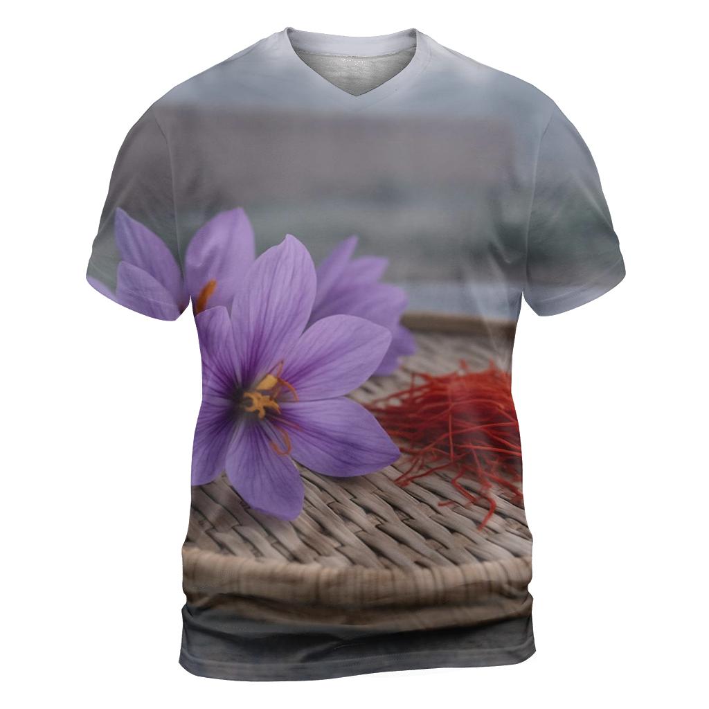 Saffron Crocus Drying Tray At Dawn vibrant all-over design tees