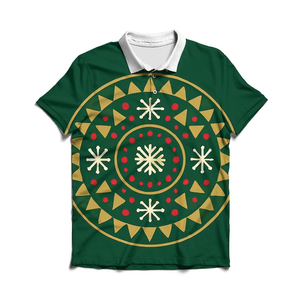 Ornament Mandala Of Polar Stars casual sports polo shirts