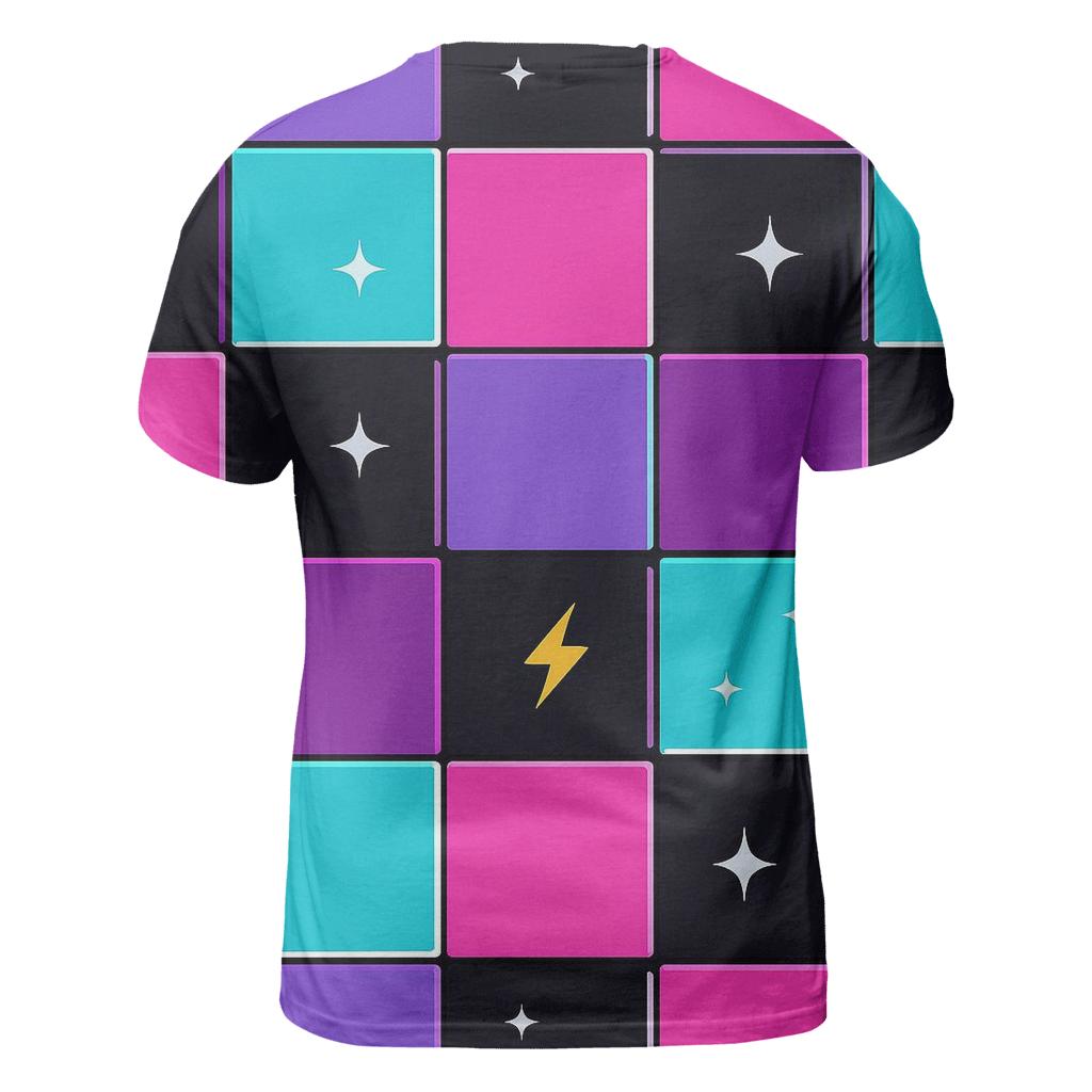 Roller Rink Neon Floor Tiles trendy printed shirt styles