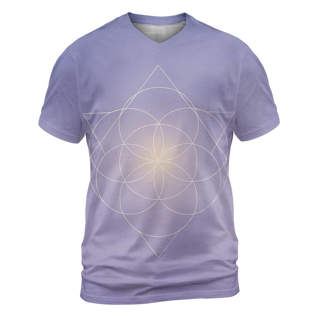 Luminous Breath Geometry statement graphic shirts