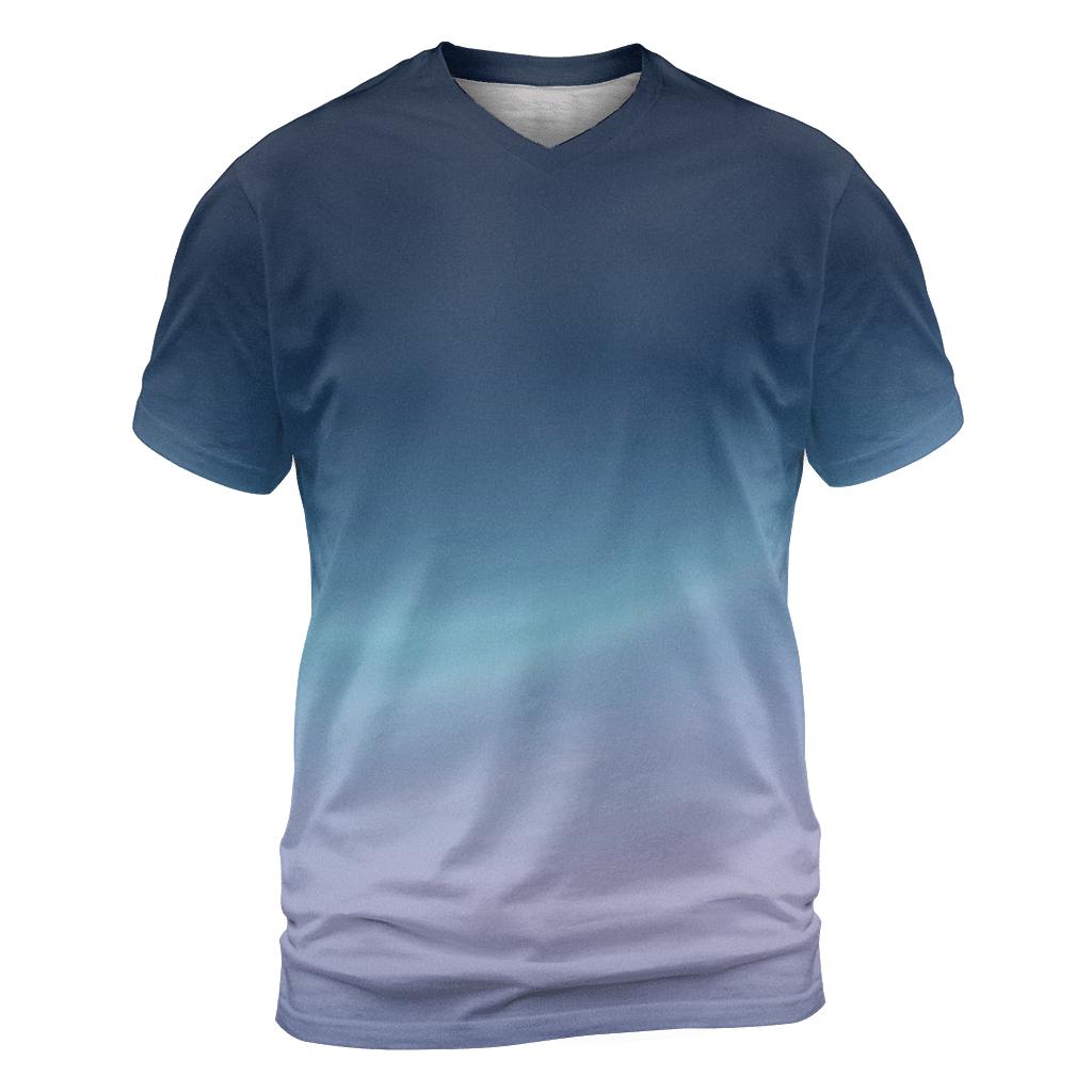 Polar Night Prism Drift artistic all-over print tops