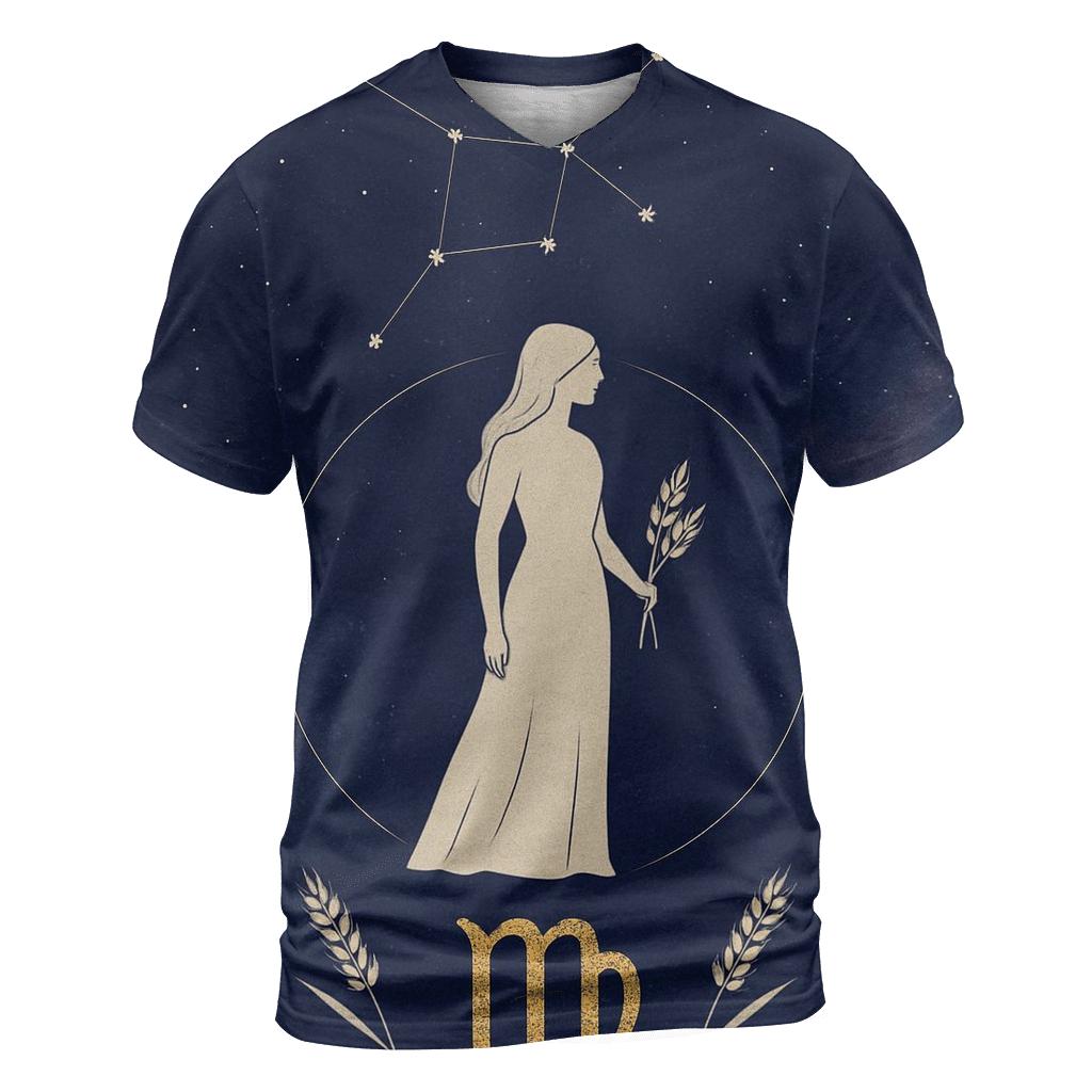 Virgo Alchemical Harvest Star Chart trendy printed shirt styles