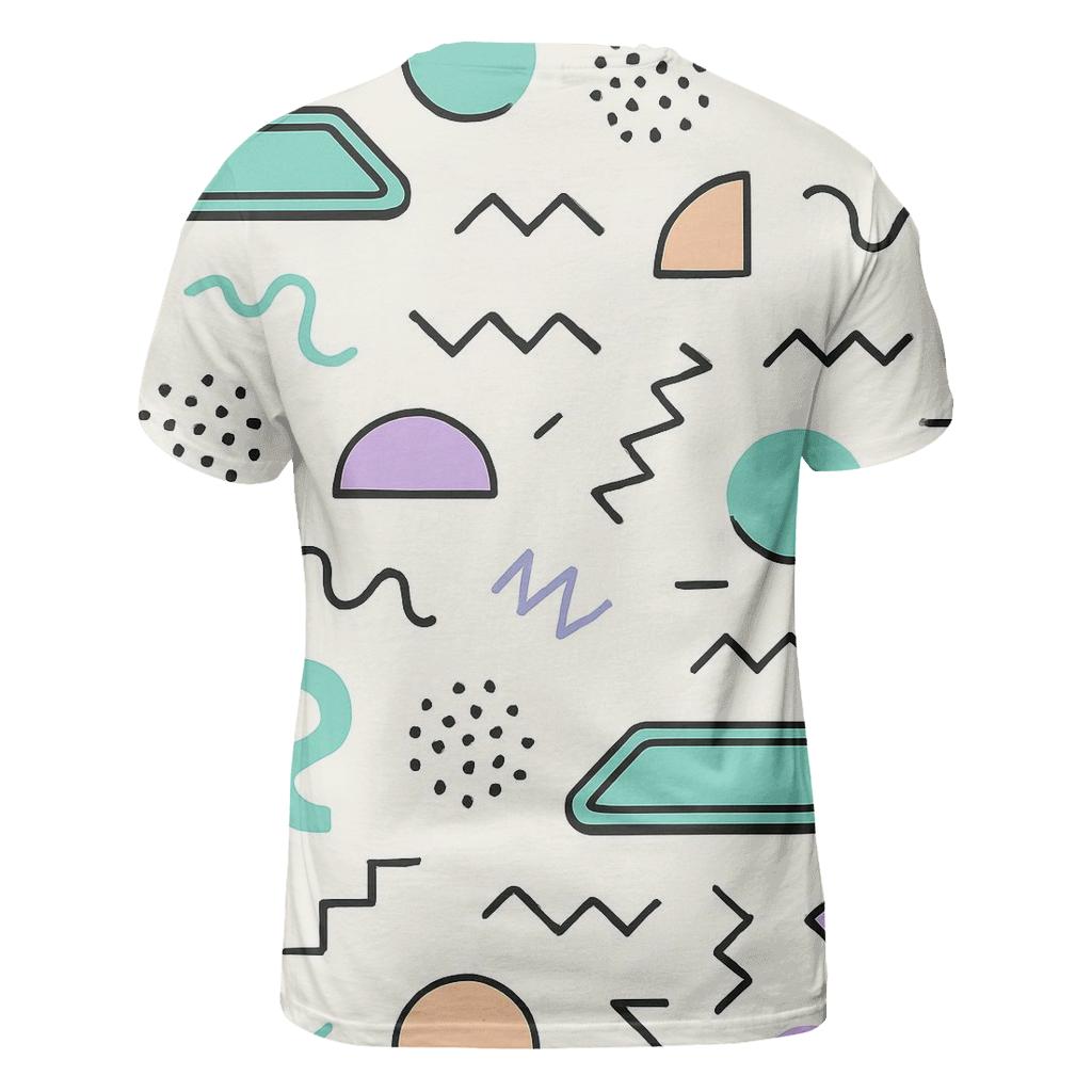 Mall Food Court Geometric Memphis unique graphic print tees