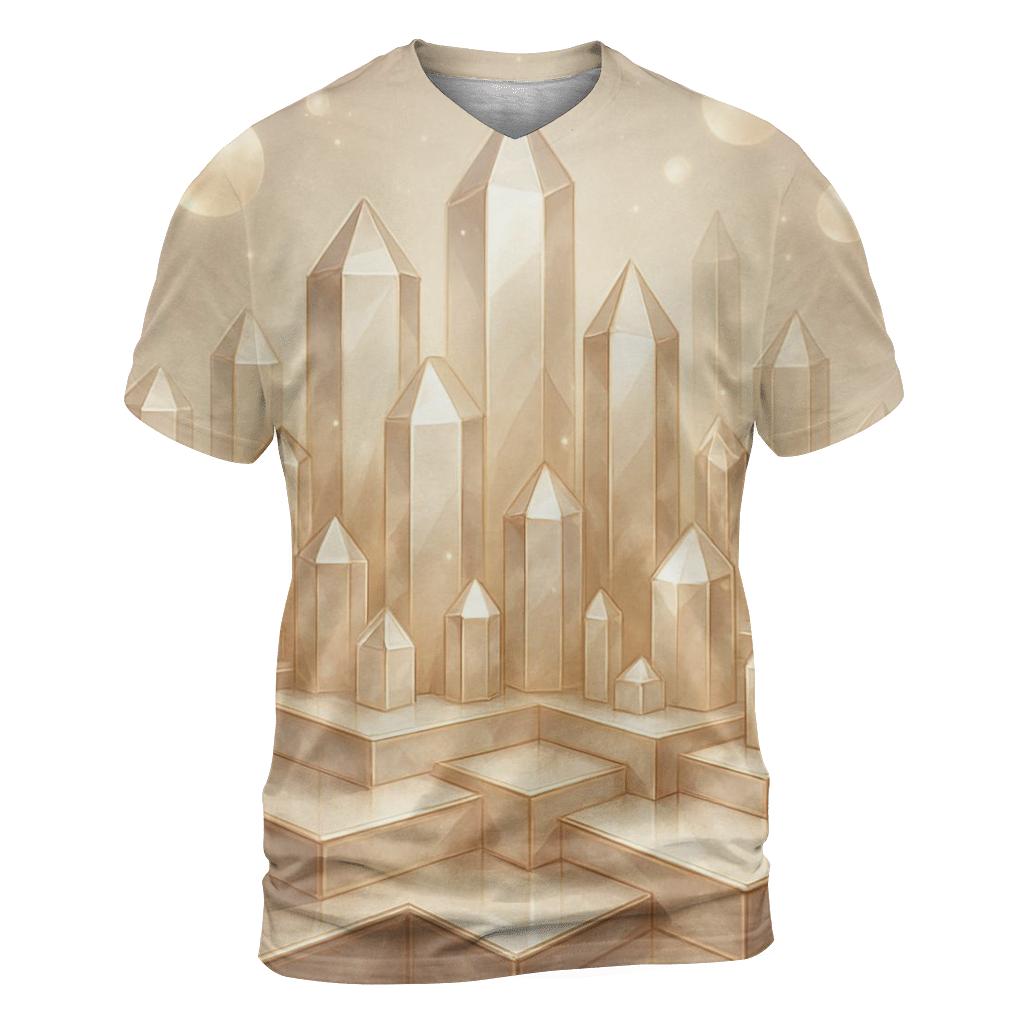 Champagne Crystal Terrace designer pattern shirts