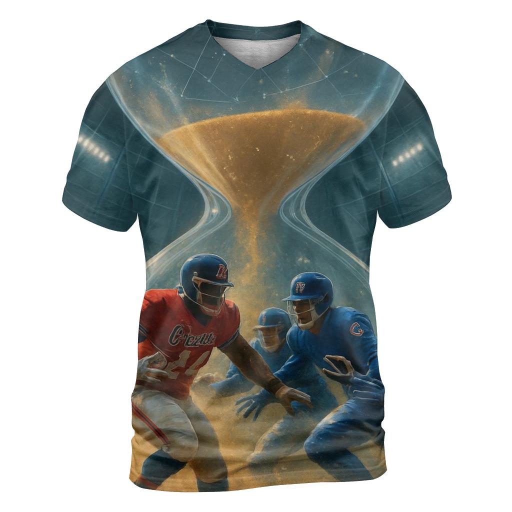 Frozen Time Huddle Braves Versus Cubs artistic all-over print tops