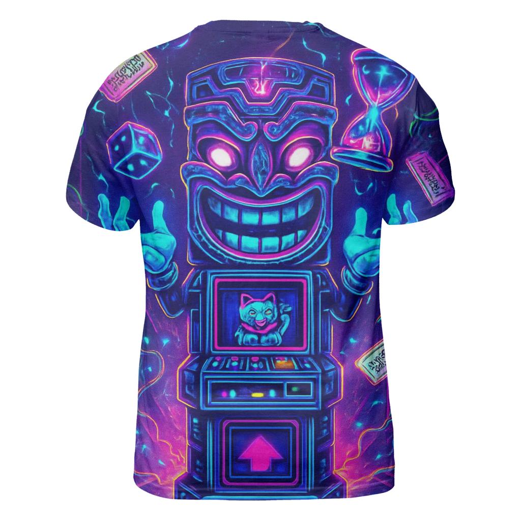 Paradox Arcade Totem vibrant all-over design tees