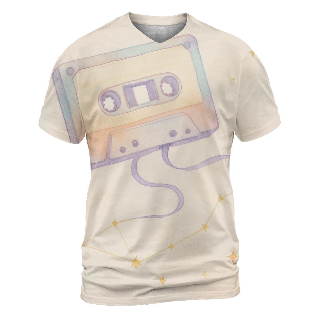 Pastel Cassette Constellation custom all-over print shirts