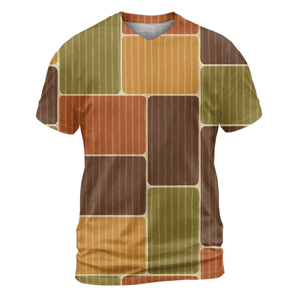 Groovy Corduroy Patchwork Panels custom all-over print shirts
