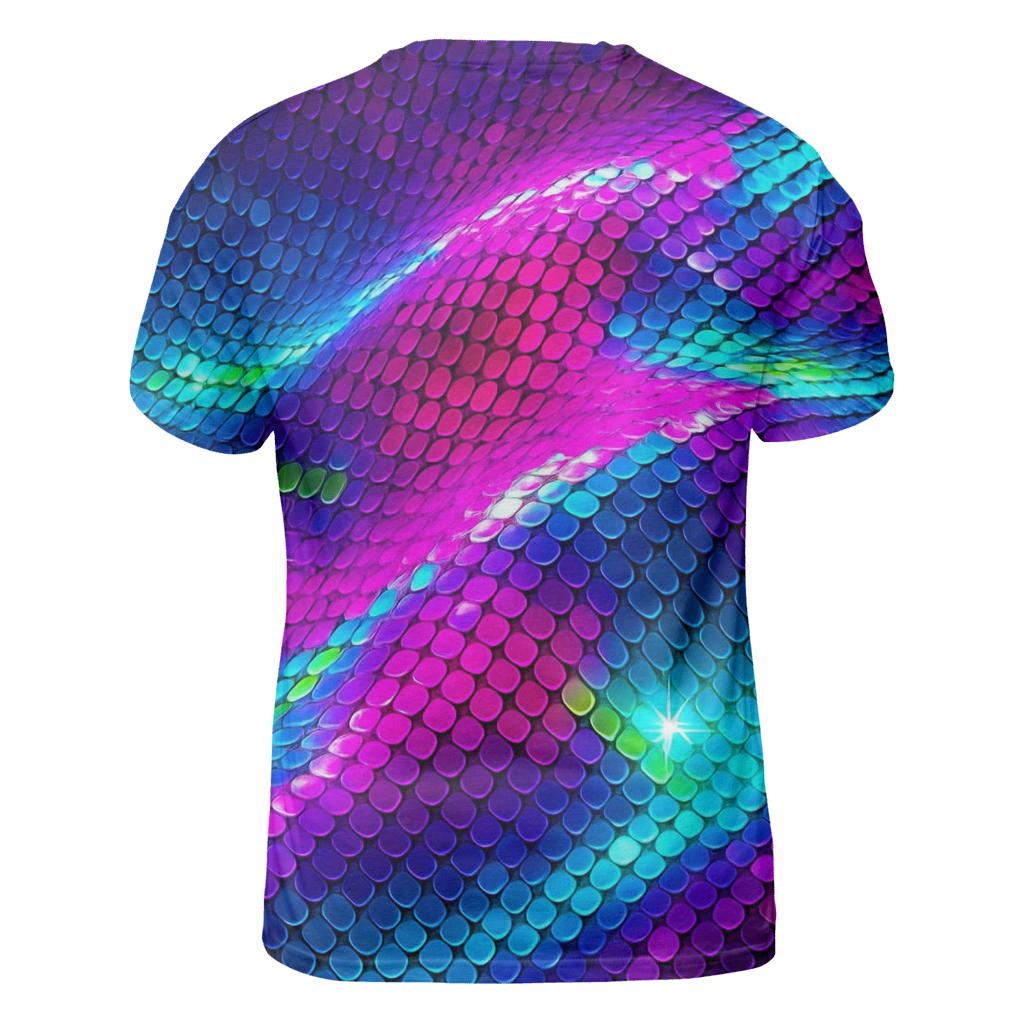 Electric Sequin Aurora Grid unique graphic print tees