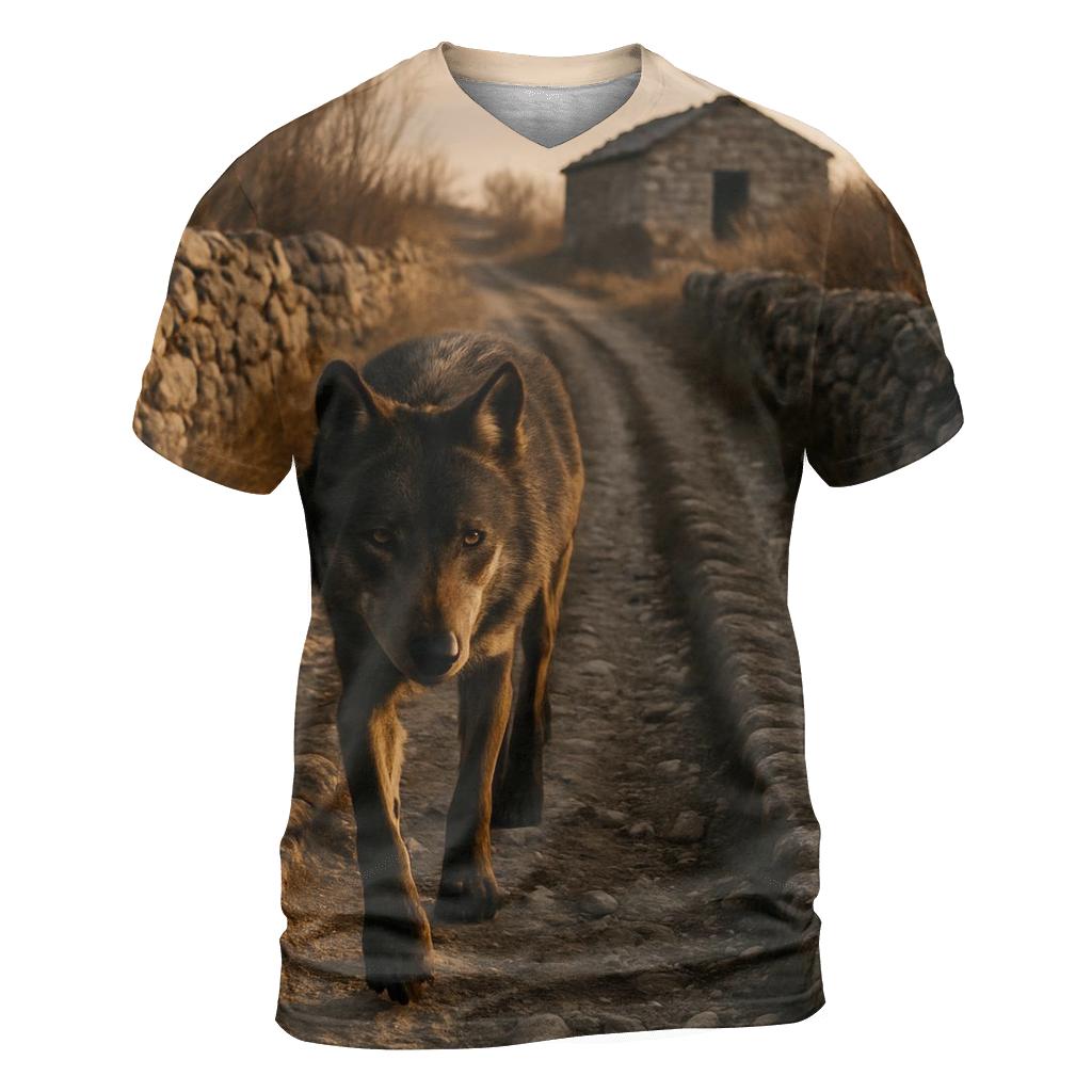 Apennine Wolf On Transhumance Stone Track custom all-over print shirts