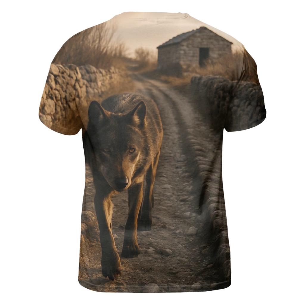 Apennine Wolf On Transhumance Stone Track custom all-over print shirts