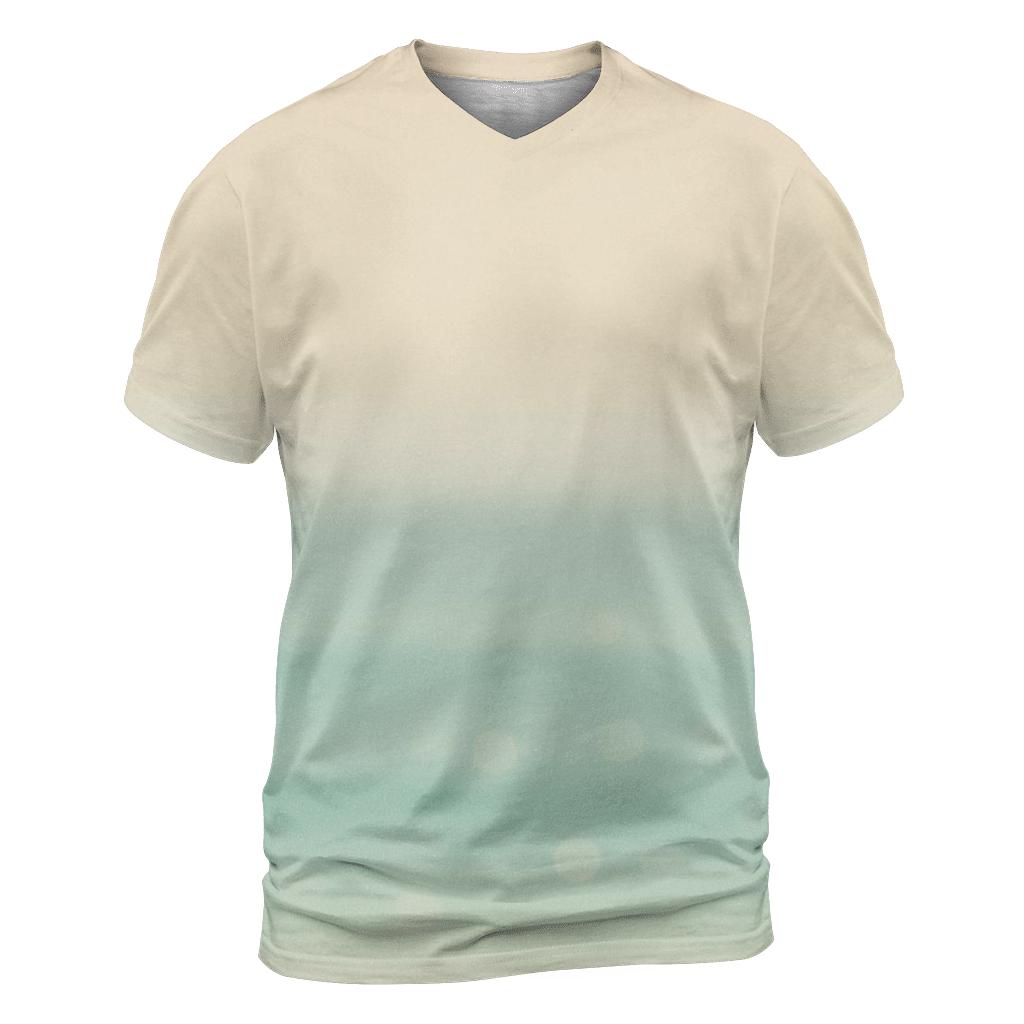 Sea Glass Horizon Fade artistic all-over print tops