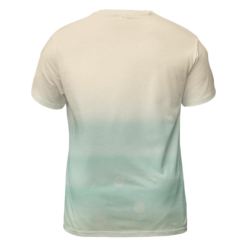 Sea Glass Horizon Fade artistic all-over print tops