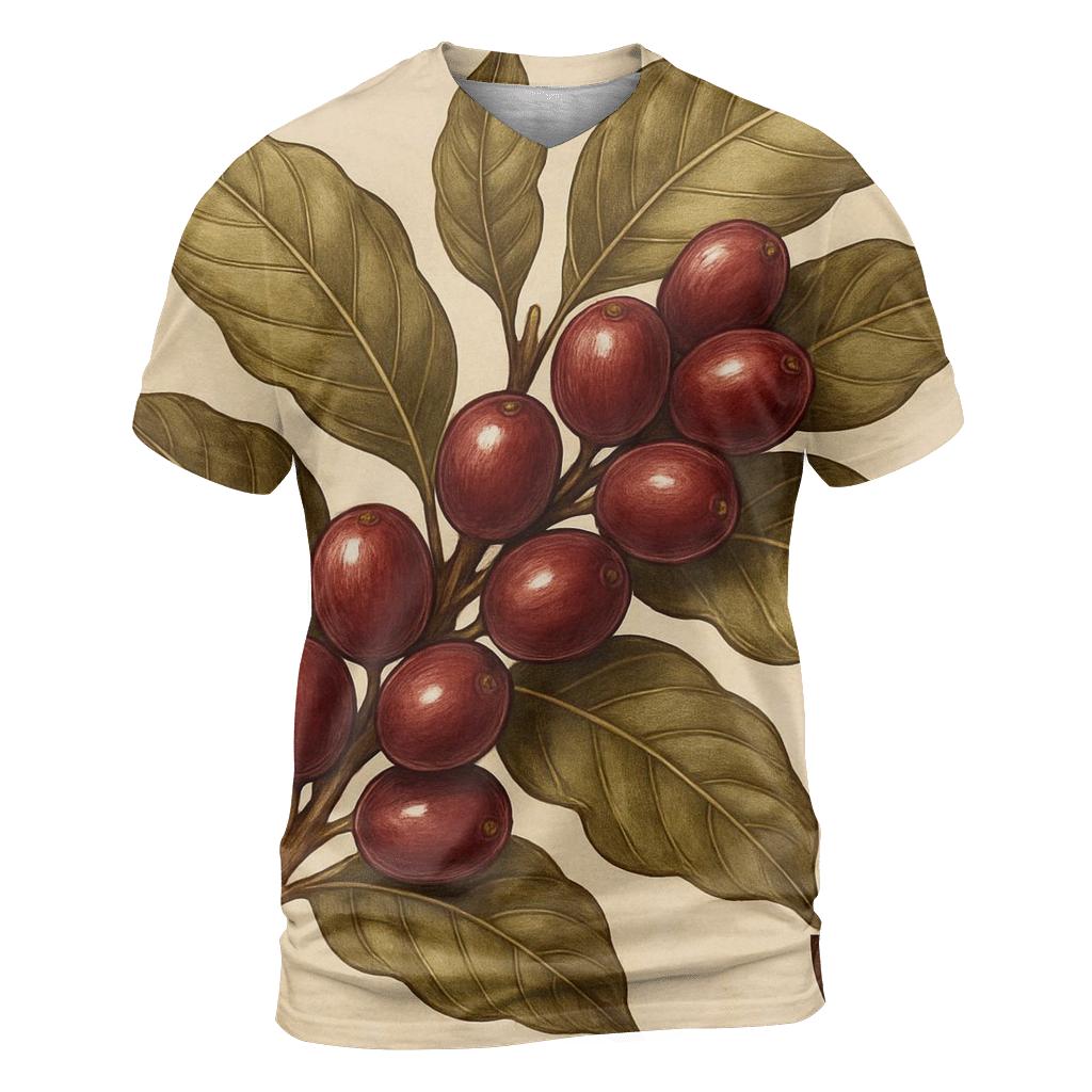 Cherry Branch Glaze artistic all-over print tops