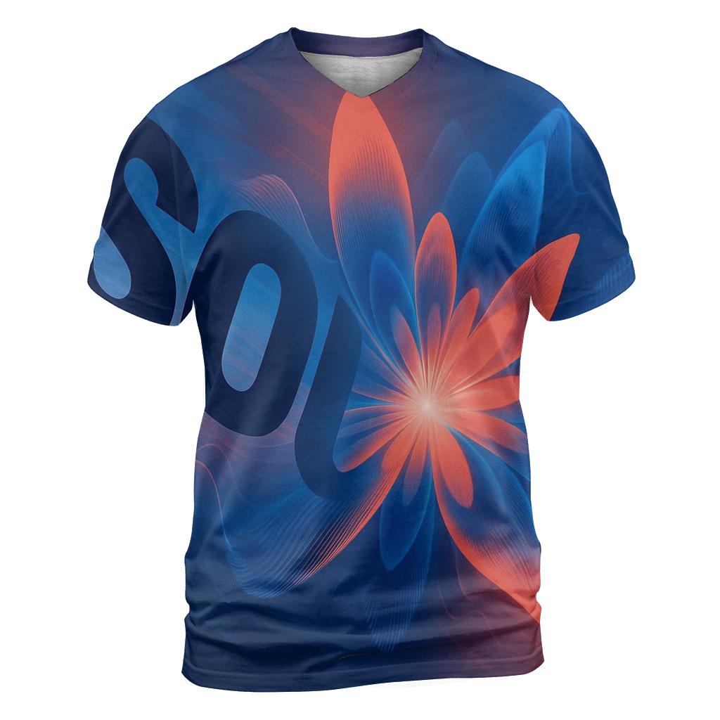Kinetic Typography Soundwave Bloom statement graphic shirts