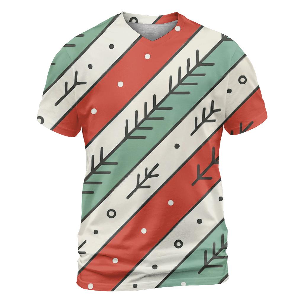 Candy Cane Aurora Stripes trendy printed shirt styles