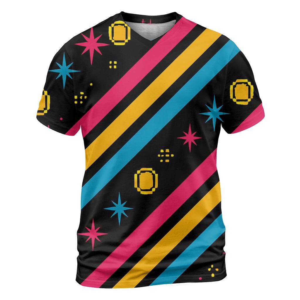 Arcade Cabinet Side Art Stripes personalized full print shirts