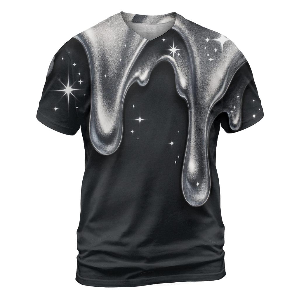 Silver Charcoal Starforge Drips trendy printed shirt styles