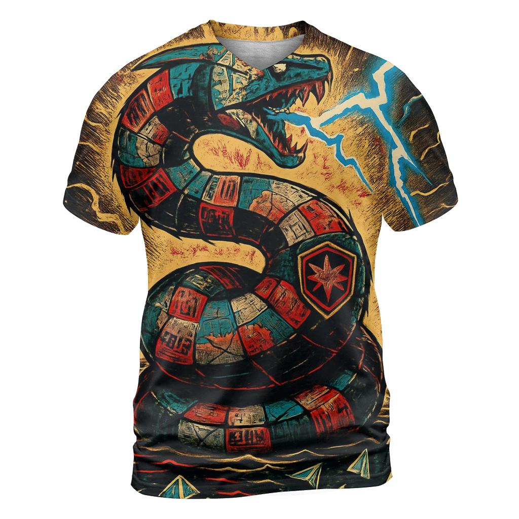 Thunder Quilt Leviathan creative print fashion shirts