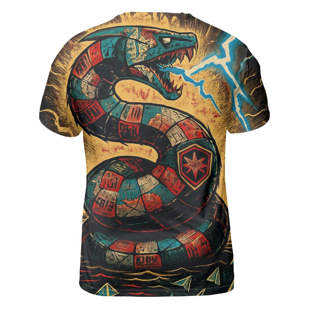 Thunder Quilt Leviathan creative print fashion shirts