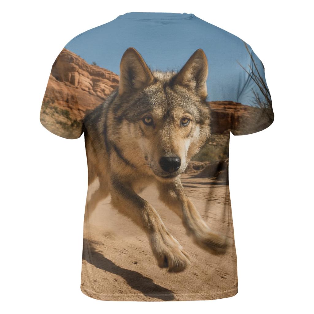 Mexican Gray Wolf In Borderland Canyon Dust custom all-over print shirts
