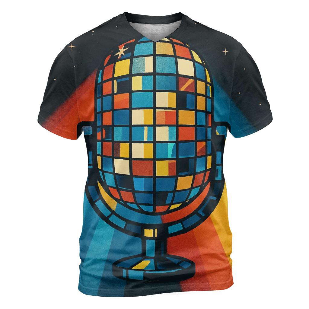 Disco Prism Microphone personalized full print shirts