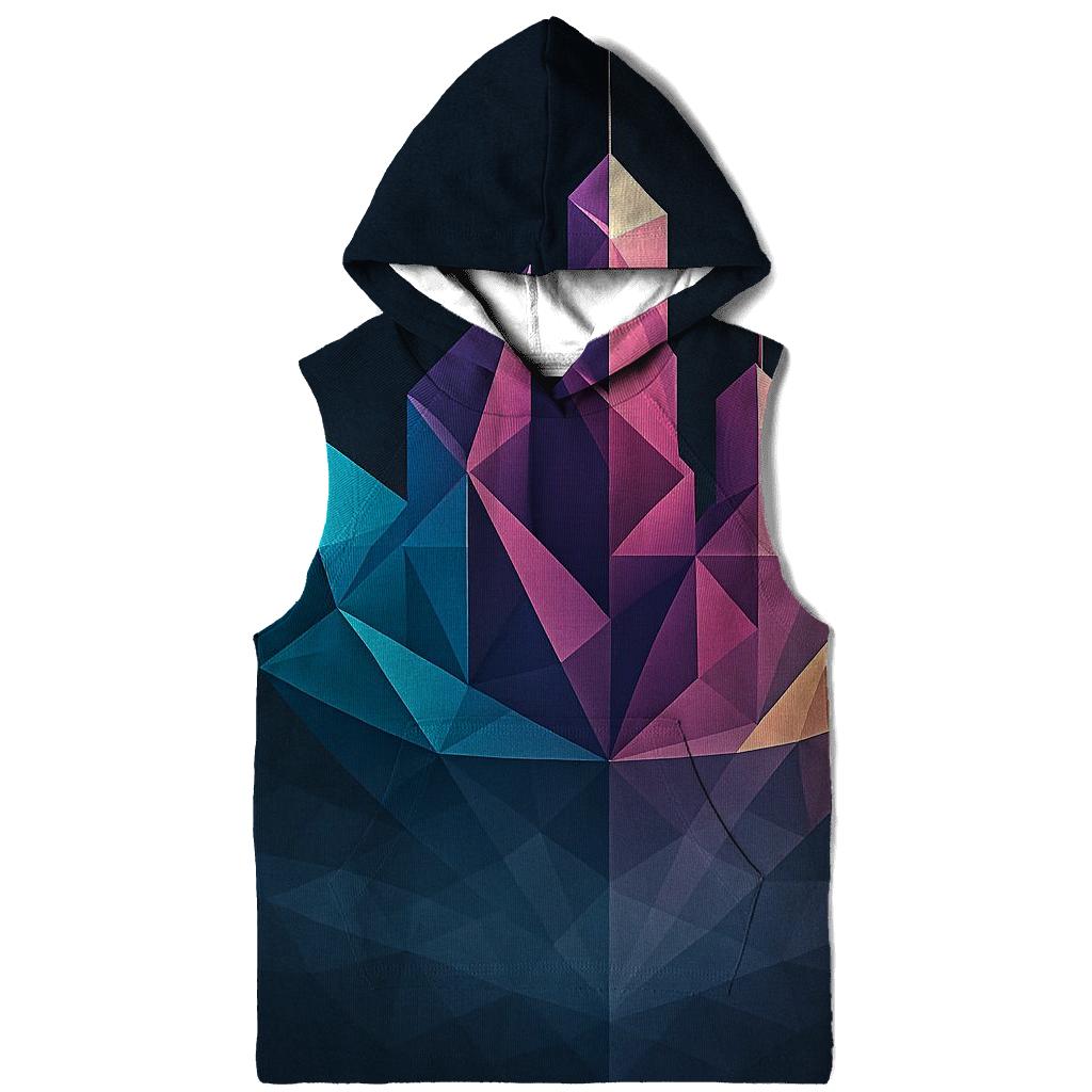 Prismatic Origami City Mirage designer hoodies