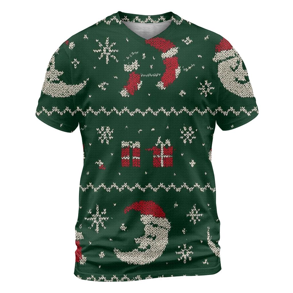 Moon Phase Stocking Garland Pattern artistic all-over print tops