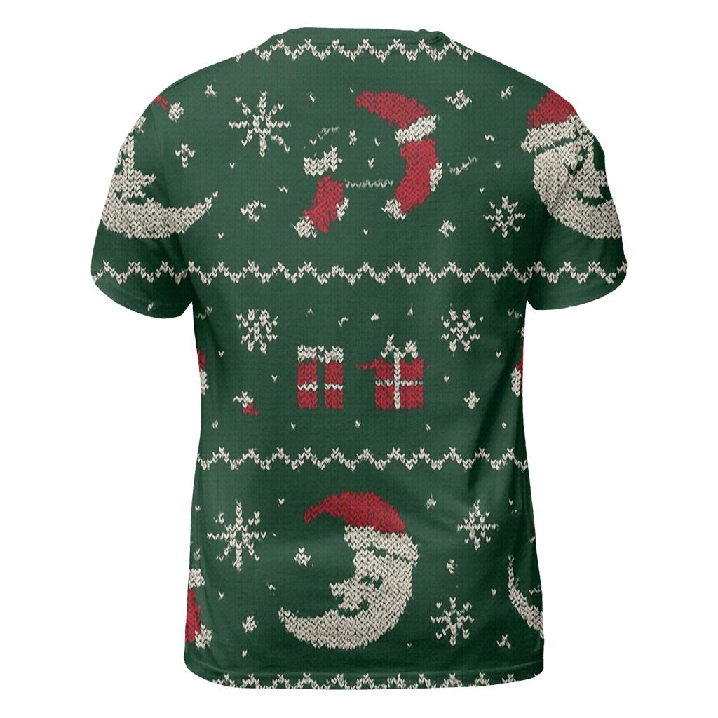 Moon Phase Stocking Garland Pattern artistic all-over print tops