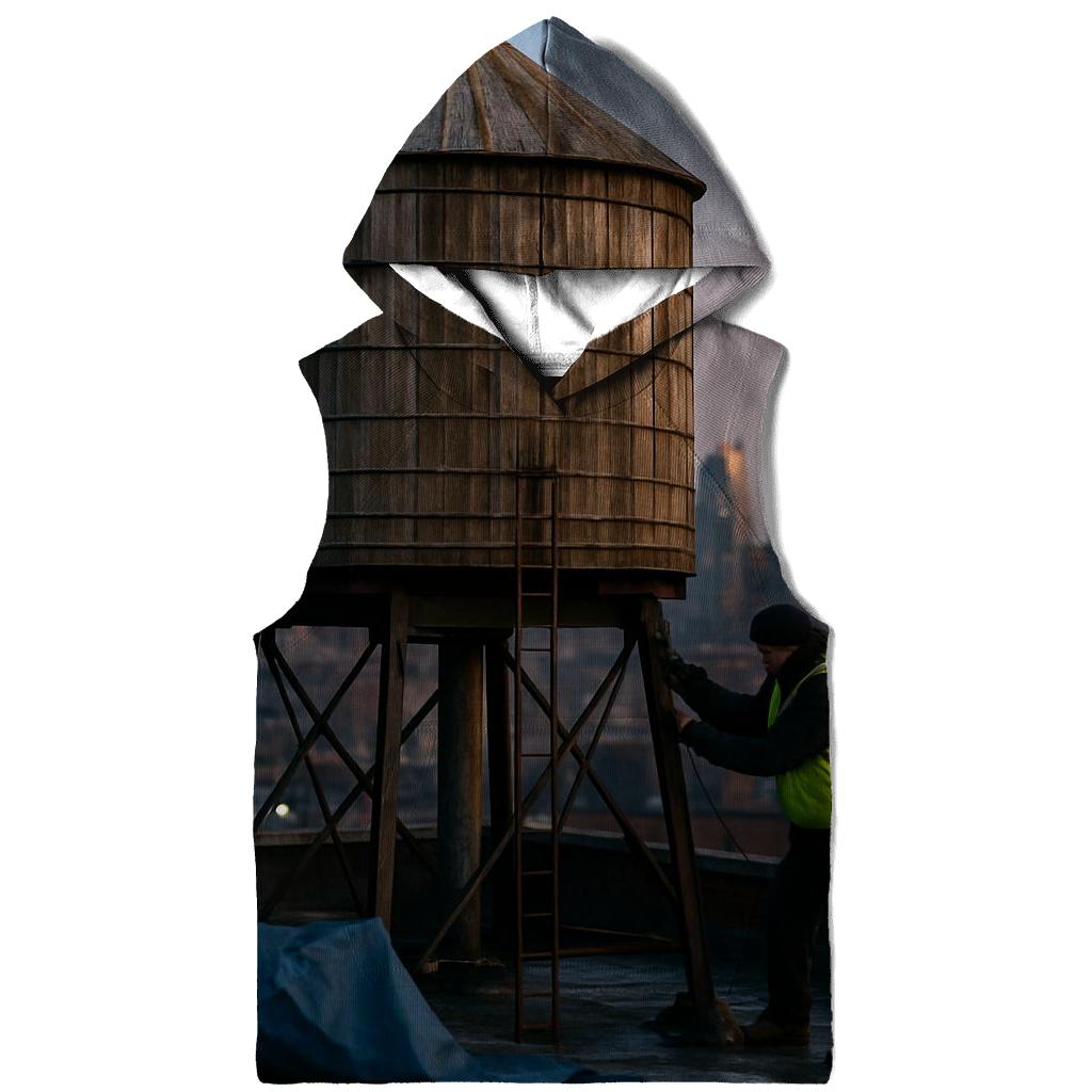 Rooftop Water Tower Dawn Over Midtown printed hoodies