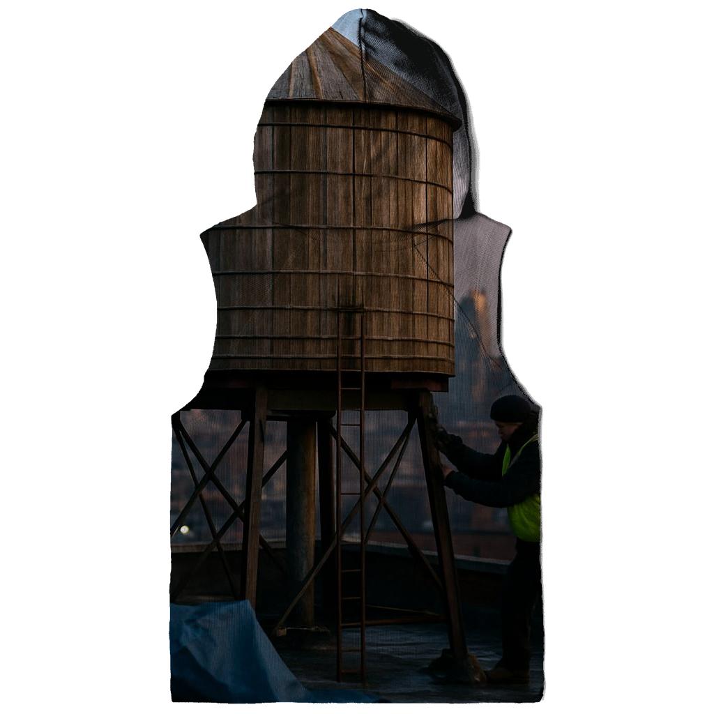 Rooftop Water Tower Dawn Over Midtown printed hoodies