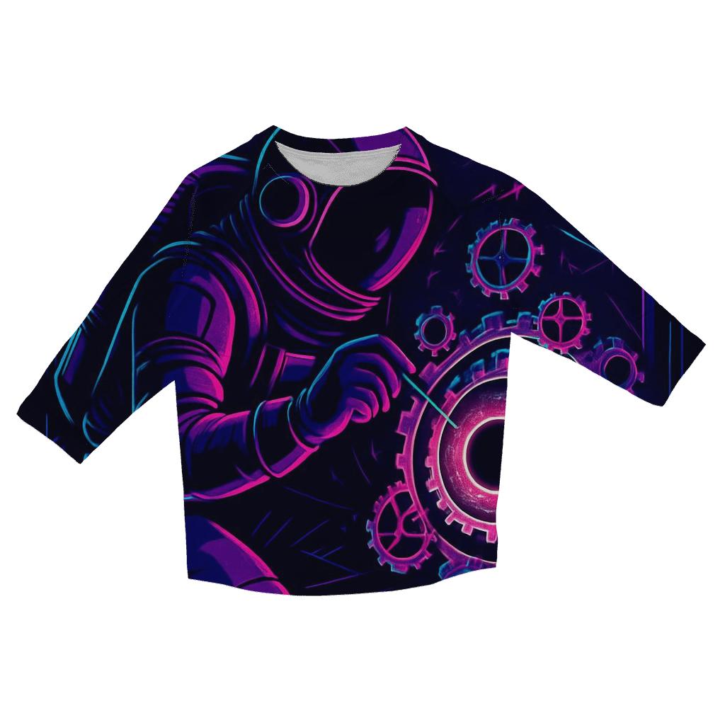 The Clockmaker Of Event Horizon Alley stylish quarter sleeve tops