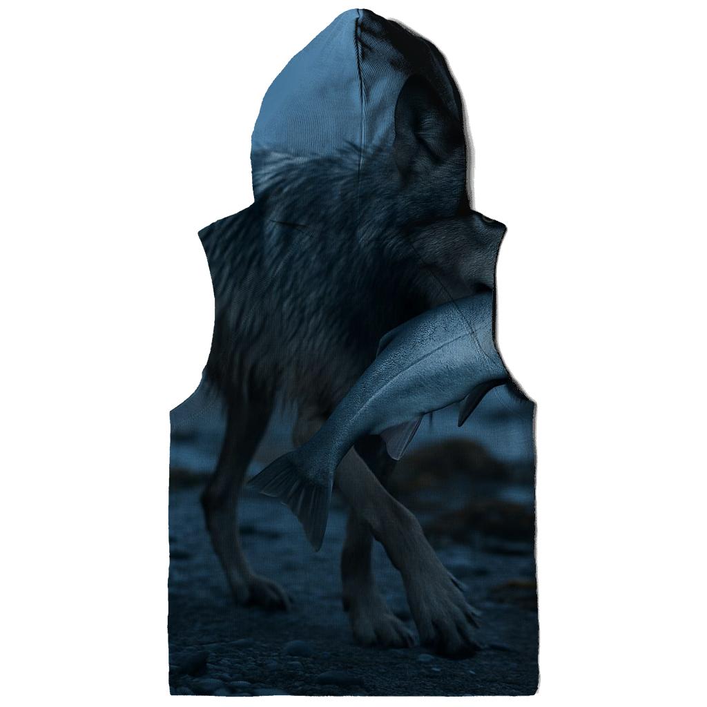 Coastal Wolf With Salmon Run Mist hoodie styles