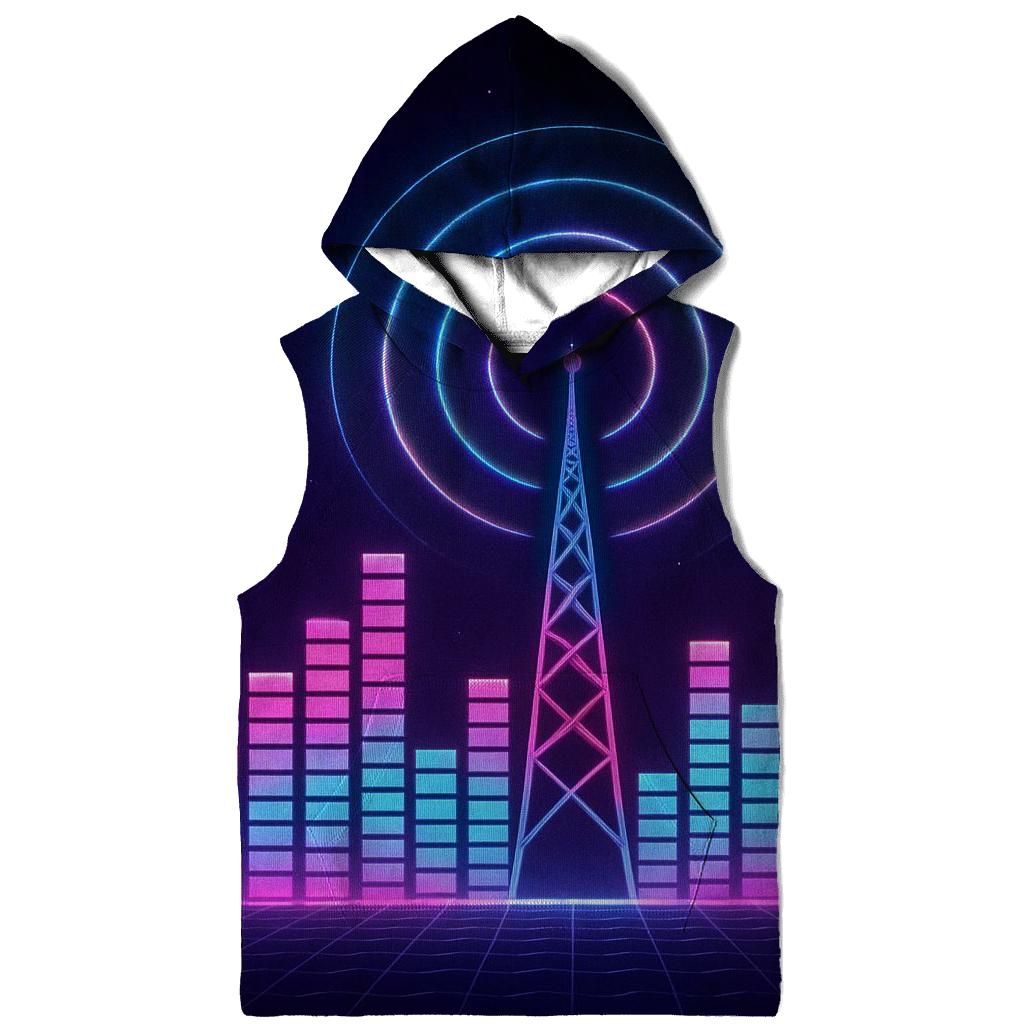 Neon Radio Skyline hoodie styles
