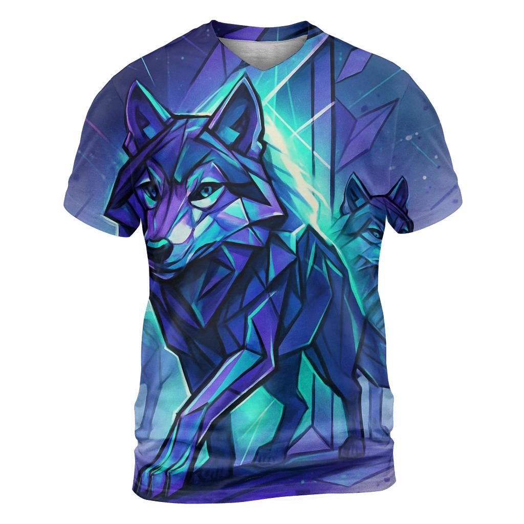 Prism Rift Wolf Pack Crossing trendy printed shirt styles
