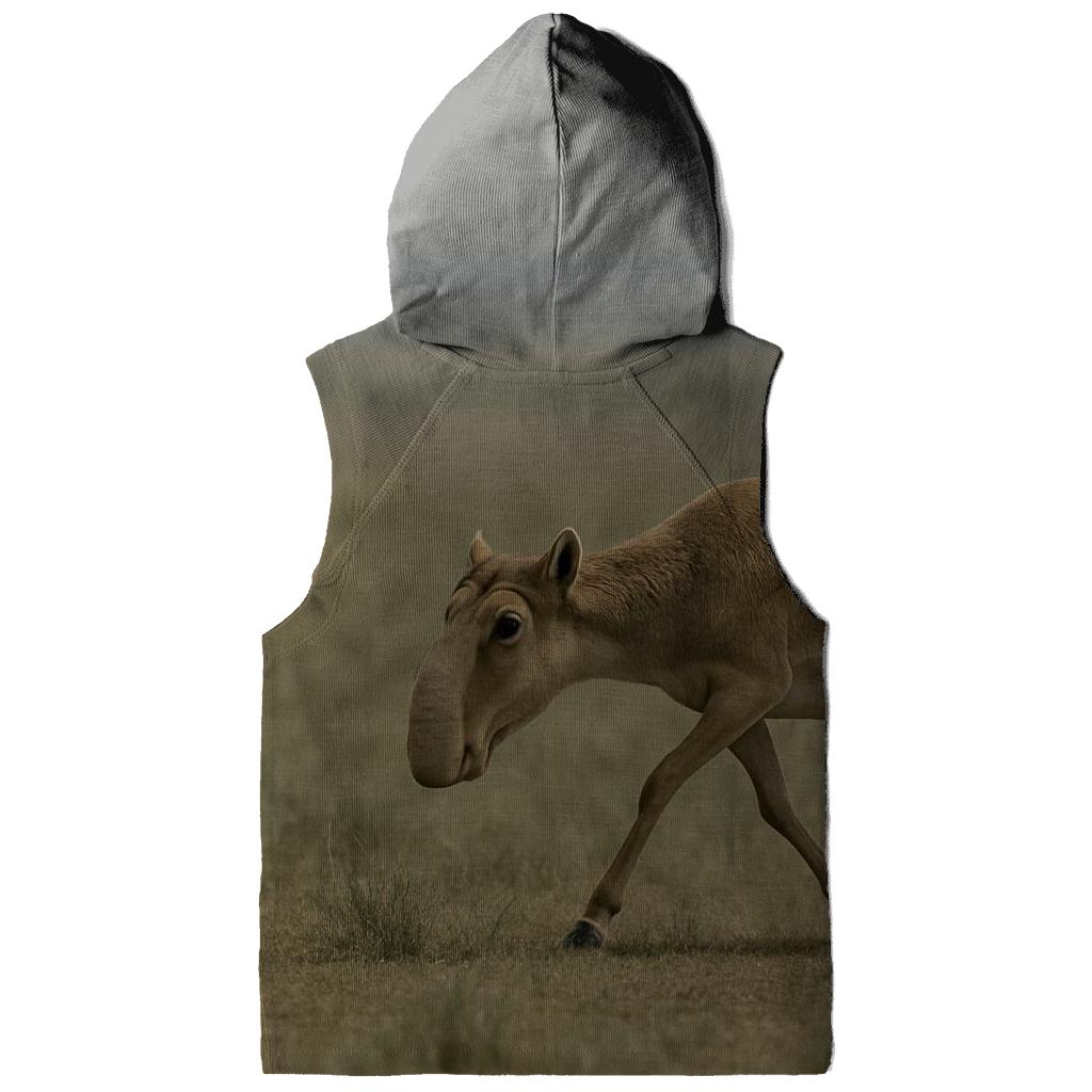 Steppe Mirages Saiga Antelope printed hoodies