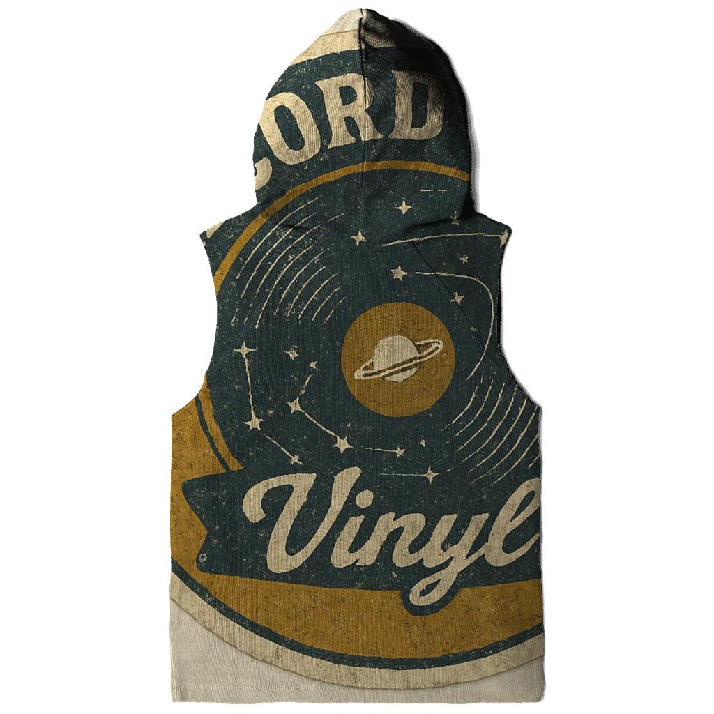 Retro Vinyl Record Astronomy Club Badge heavyweight hoodies