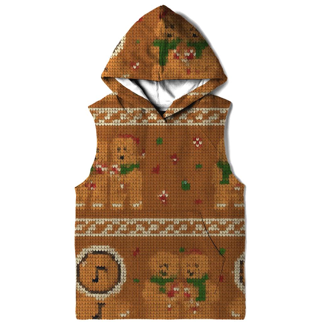 Gingerbread Space Helmet Carolers Pattern graphic hoodies