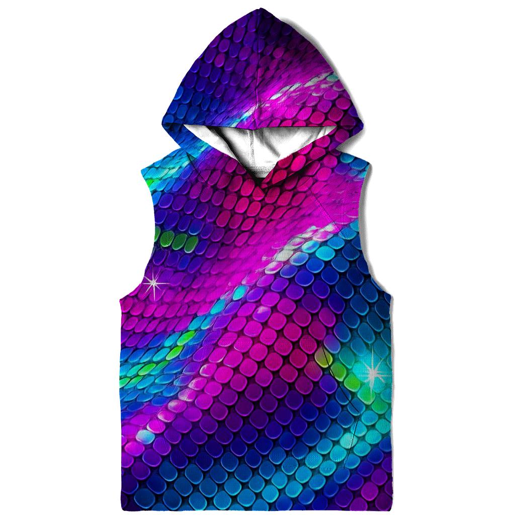 Electric Sequin Aurora Grid graphic hoodies