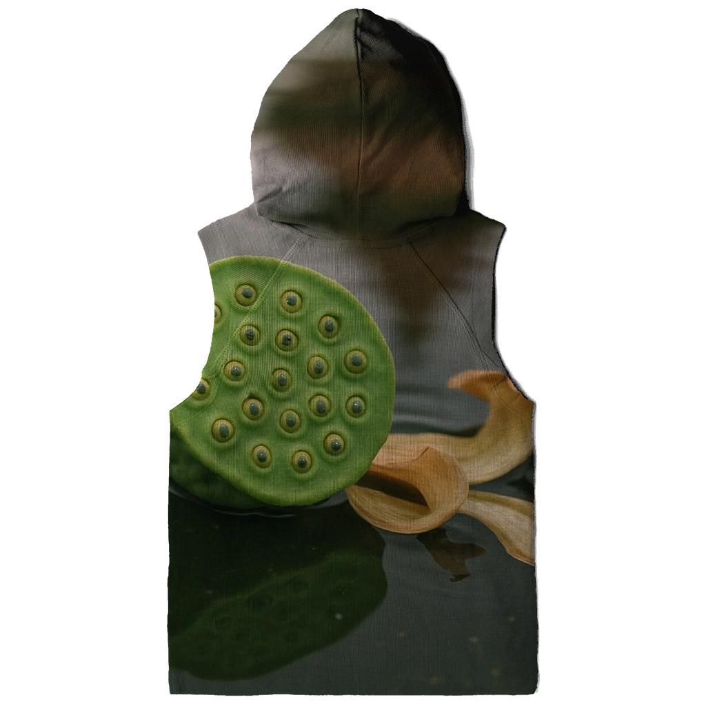 Lotus Seed Pod On Temple Pond Waterline heavyweight hoodies
